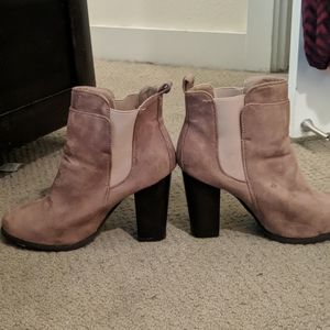 Beige booties